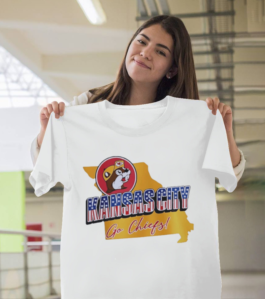 Kansas City Go Chiefs Buc Ee's Missouri Map T-Shirt