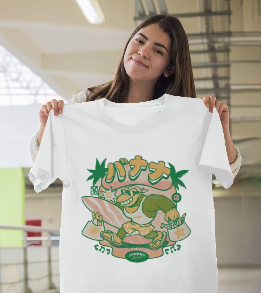 Kong Banana Shop Summer Surfing Monkey Adventure T-Shirt