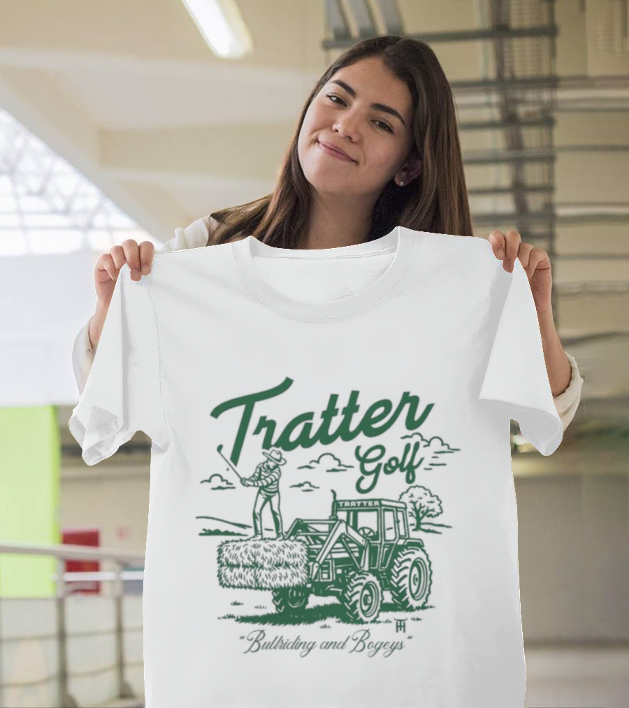 Tratter Golf Shankers And Slingers Tractor Scene T-Shirt