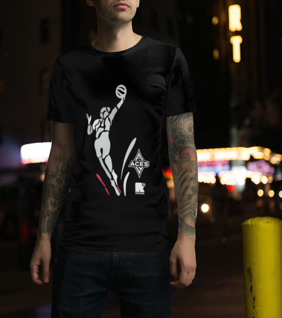 WNBA Las Vegas Aces Round21 Victory Dunk T-Shirt