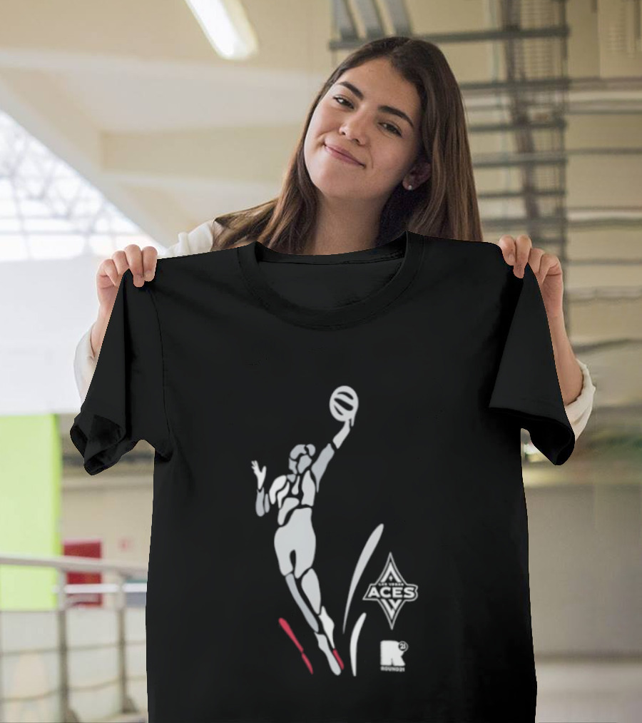 WNBA Las Vegas Aces Round21 Victory Dunk T-Shirt