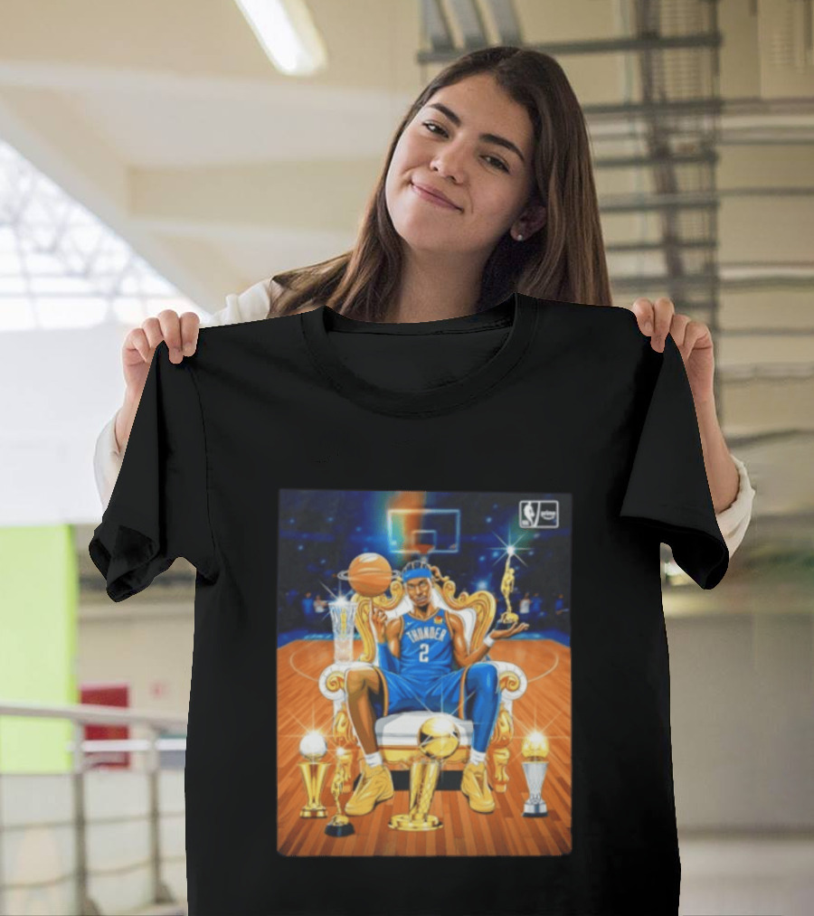 Shai Gilgeous Alexander Thunder NBA MVP 2025 26 Trophy Collection T-Shirt