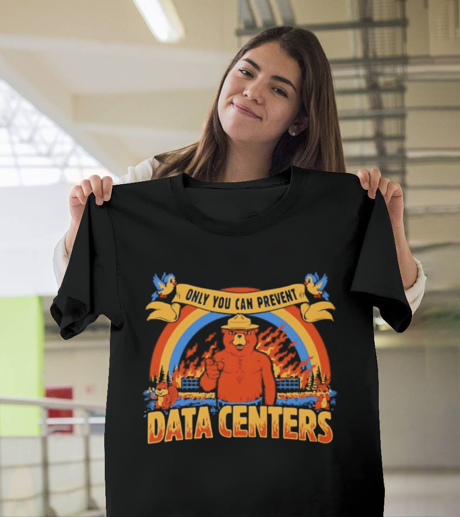 Smokey Bear Only You Can Prevent Data Centers Fire Rainbow T-Shirt