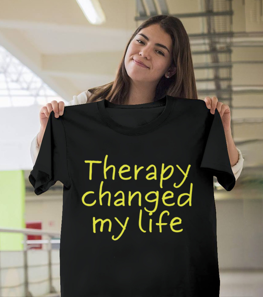 Therapy Changed My Life Yellow T-Shirt
