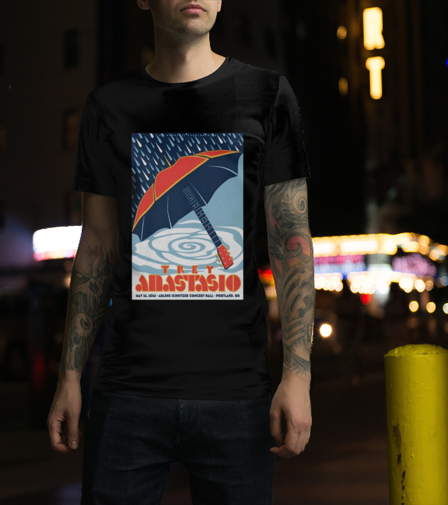 Trey Anastasio Arlene Schnitzer Concert Hall Portland OR May 26 2026 Umbrella Guitar T-Shirt