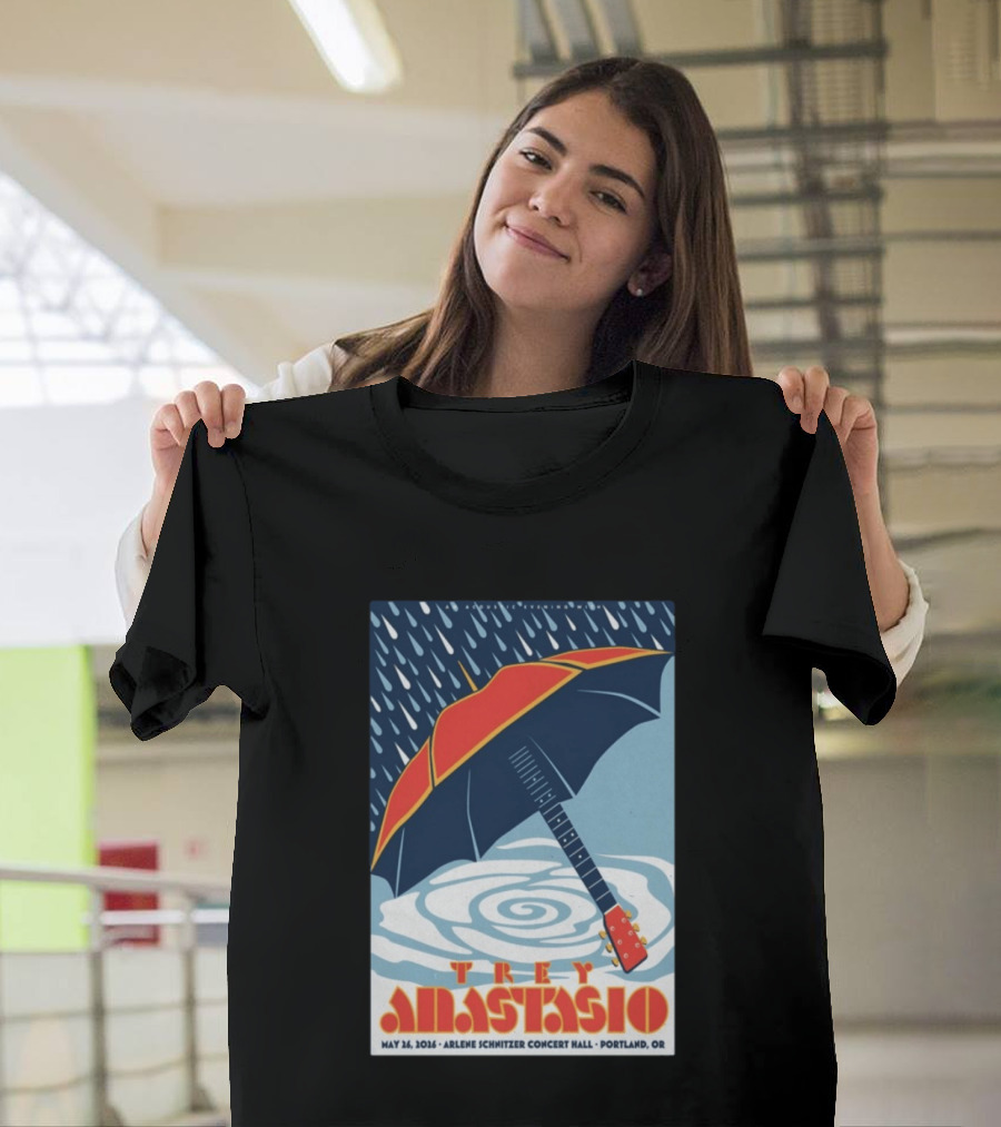 Trey Anastasio Arlene Schnitzer Concert Hall Portland OR May 26 2026 Umbrella Guitar T-Shirt