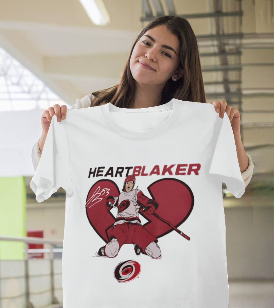 Brent Burns Heartblaker Carolina Hurricanes Broken Heart T-Shirt