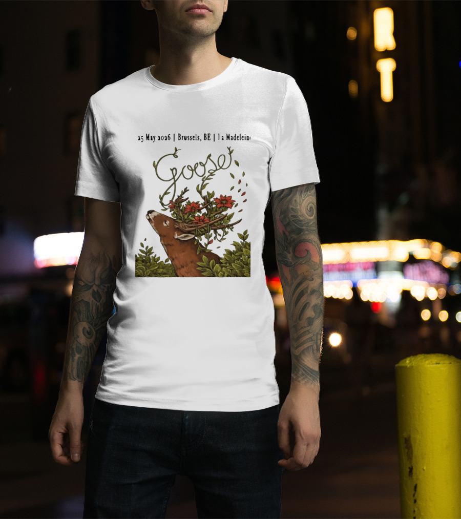 Goose 25 May 2026 Brussels BE La Madelein Deer With Floral Antlers T-Shirt