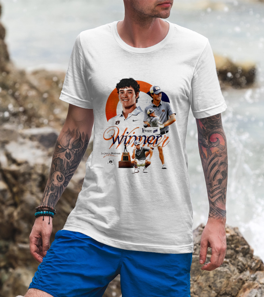 Jackson Koivun Auburn Golf Winner 2026 Trophy Nike Auburn University Golfers T-Shirt