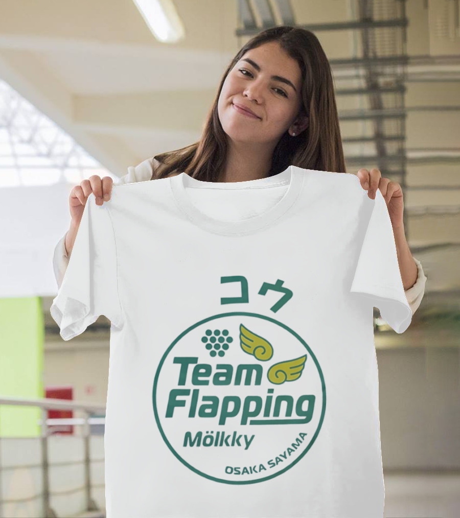 Team Flapping Mölkky Osaka Sayama Wings Winged Pins T-Shirt