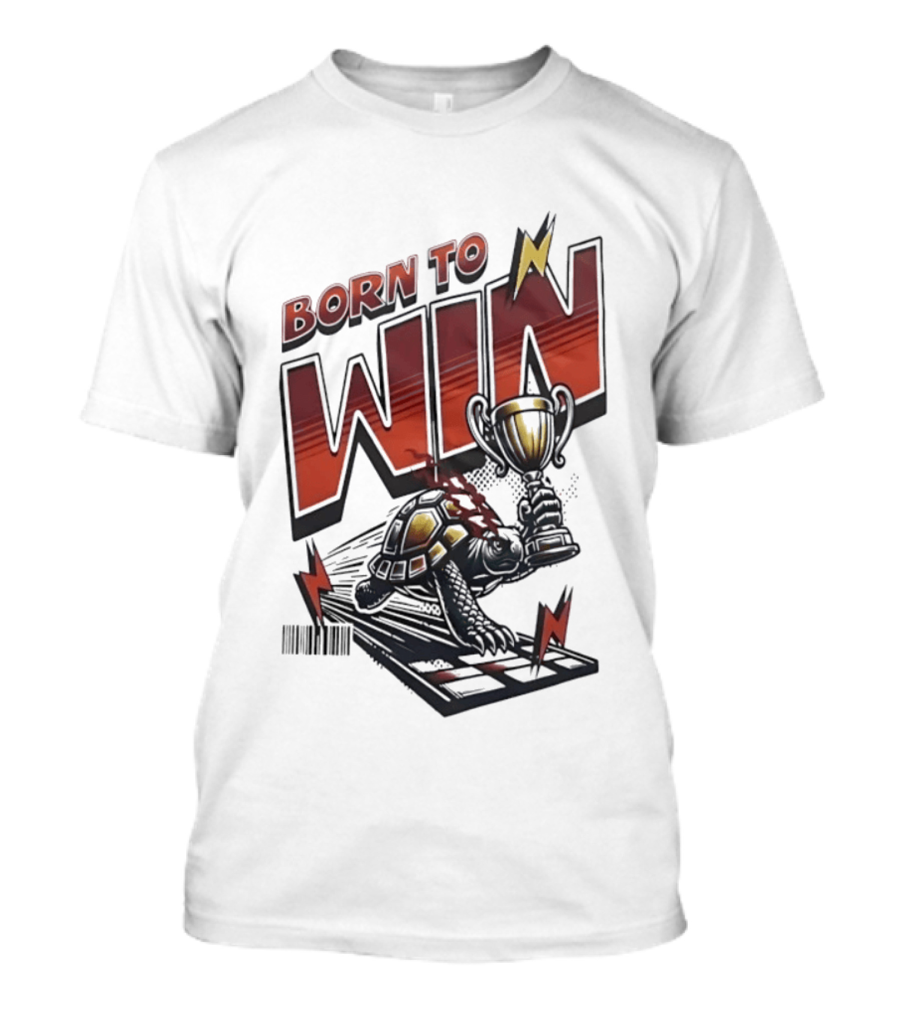 Born To Win Turtle With Trophy Racing T-Shirt