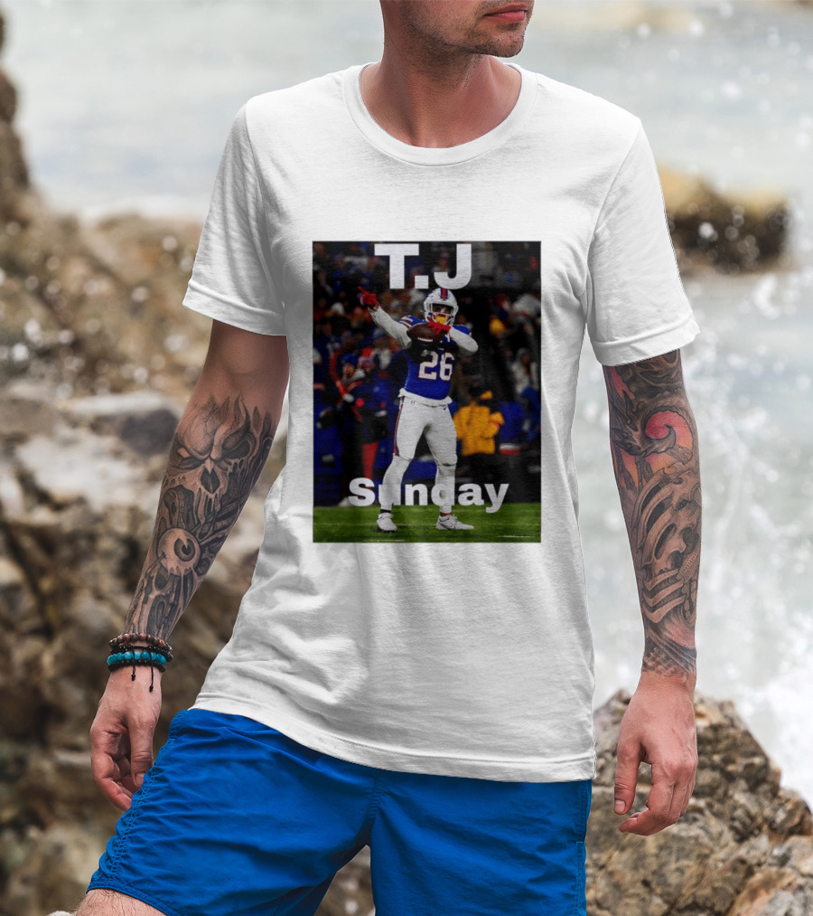 T.J. 26 Buffalo Bills Sunday T-Shirt