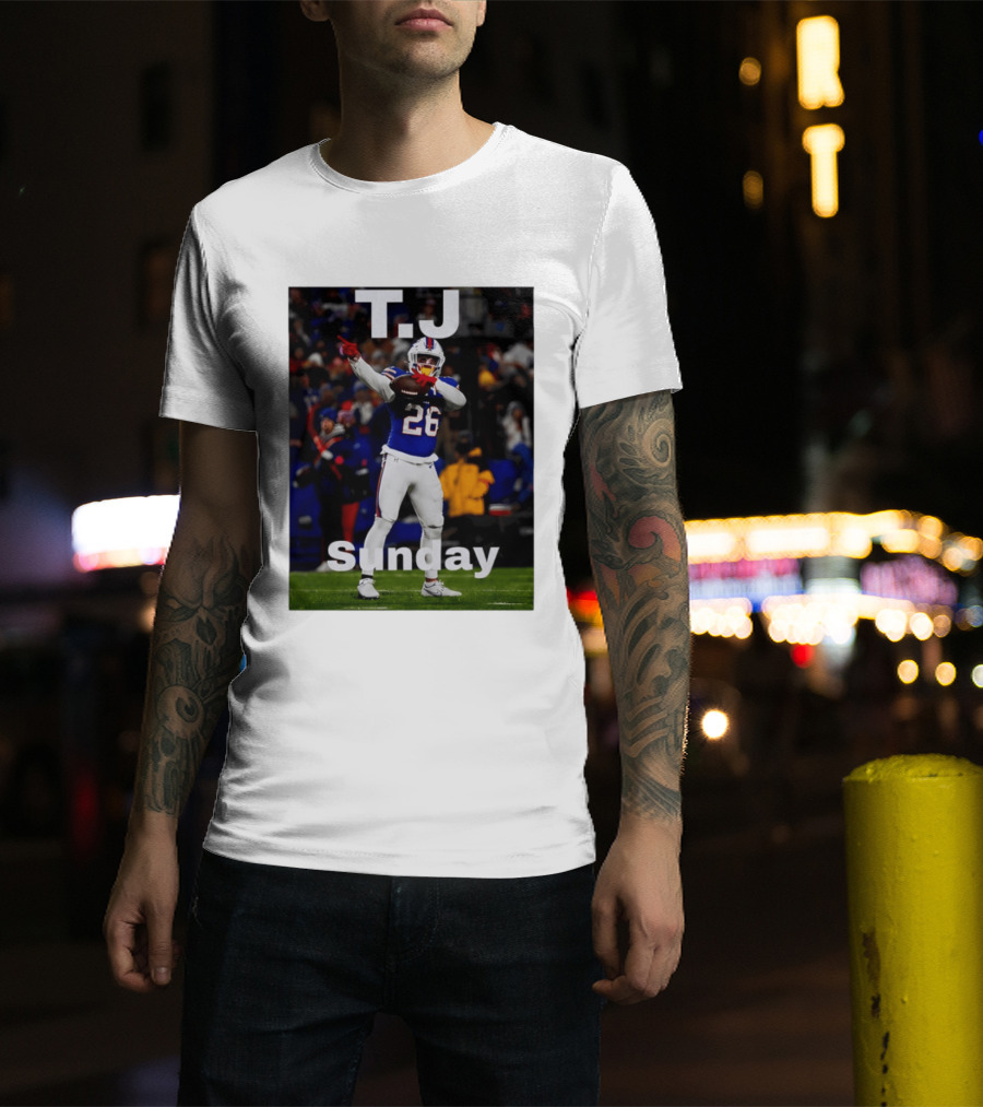 T.J. 26 Buffalo Bills Sunday T-Shirt