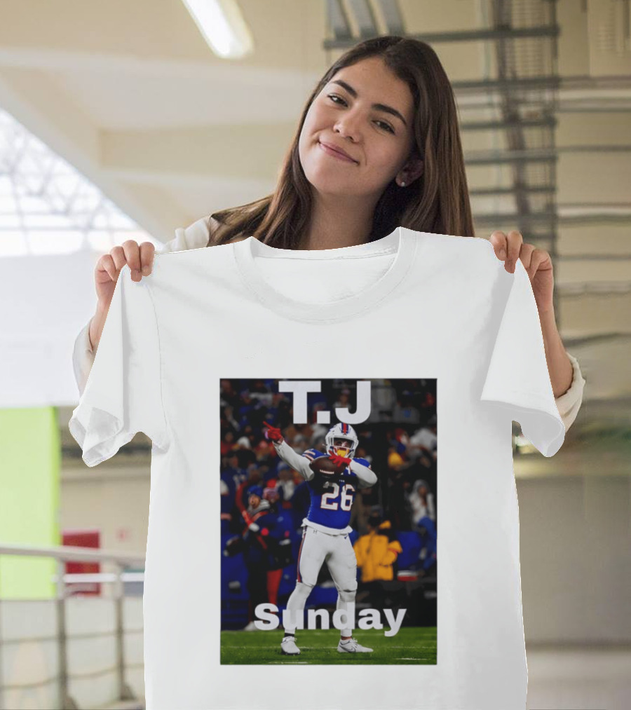 T.J. 26 Buffalo Bills Sunday T-Shirt