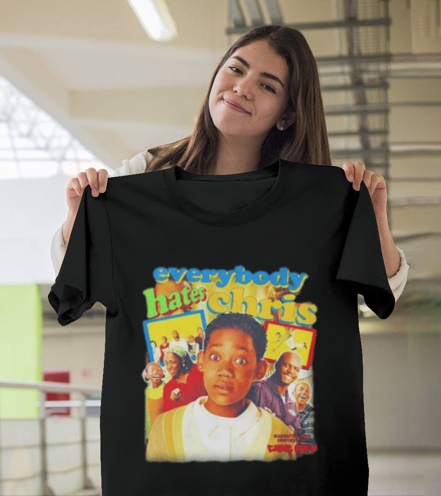 Everybody Hates Chris Show Characters Collage Colorful T-Shirt