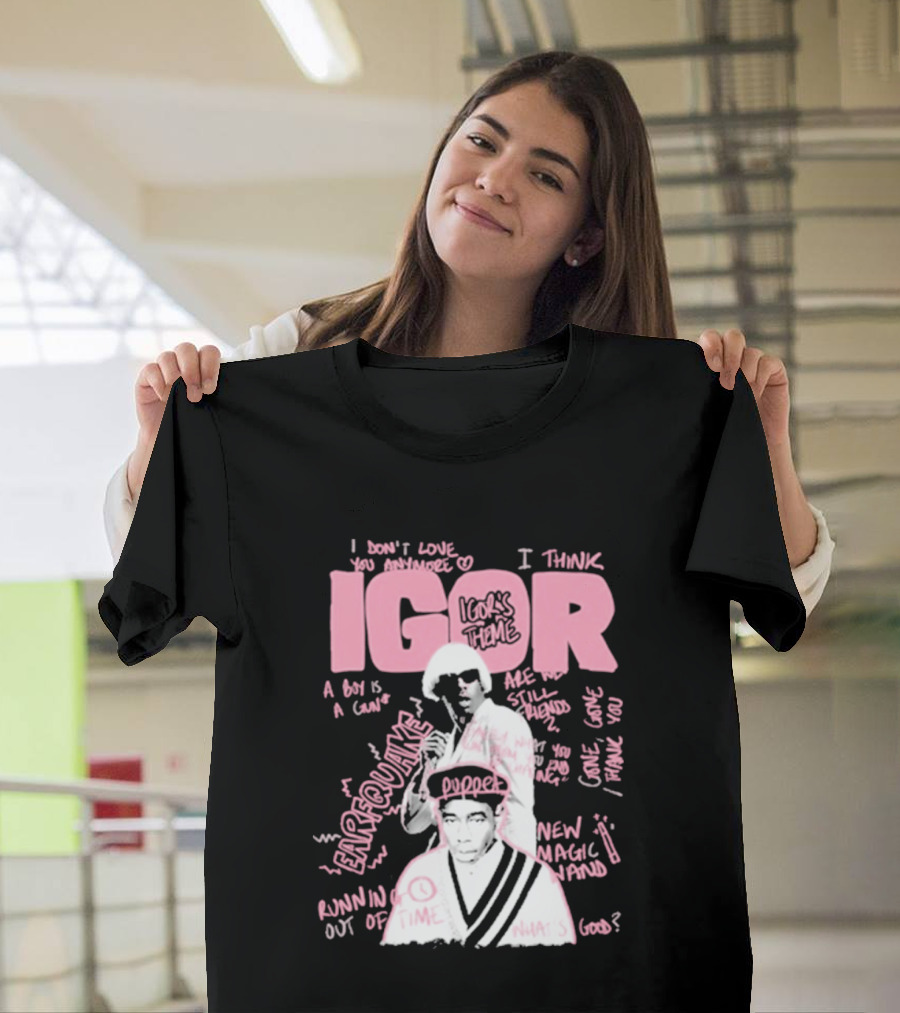 IGOR Sketchbook With I Think And EARFQUAKE Tyler The Creator T-Shirt