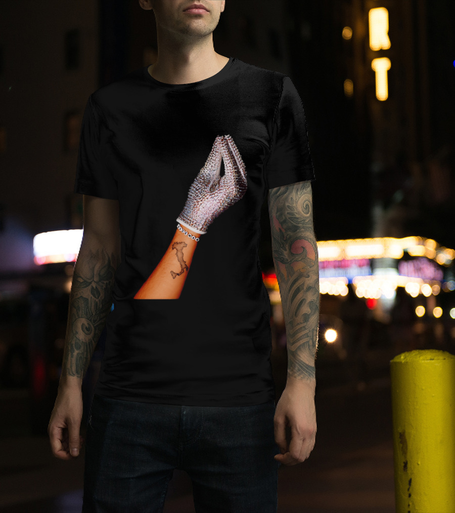 Mademan Italia Drake IceMan Glitter Glove Tattoo T-Shirt
