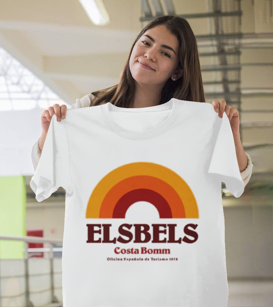 Elsbels Costa Bomm Oficina Española De Turismo 1978 Retro Rainbow T-Shirt