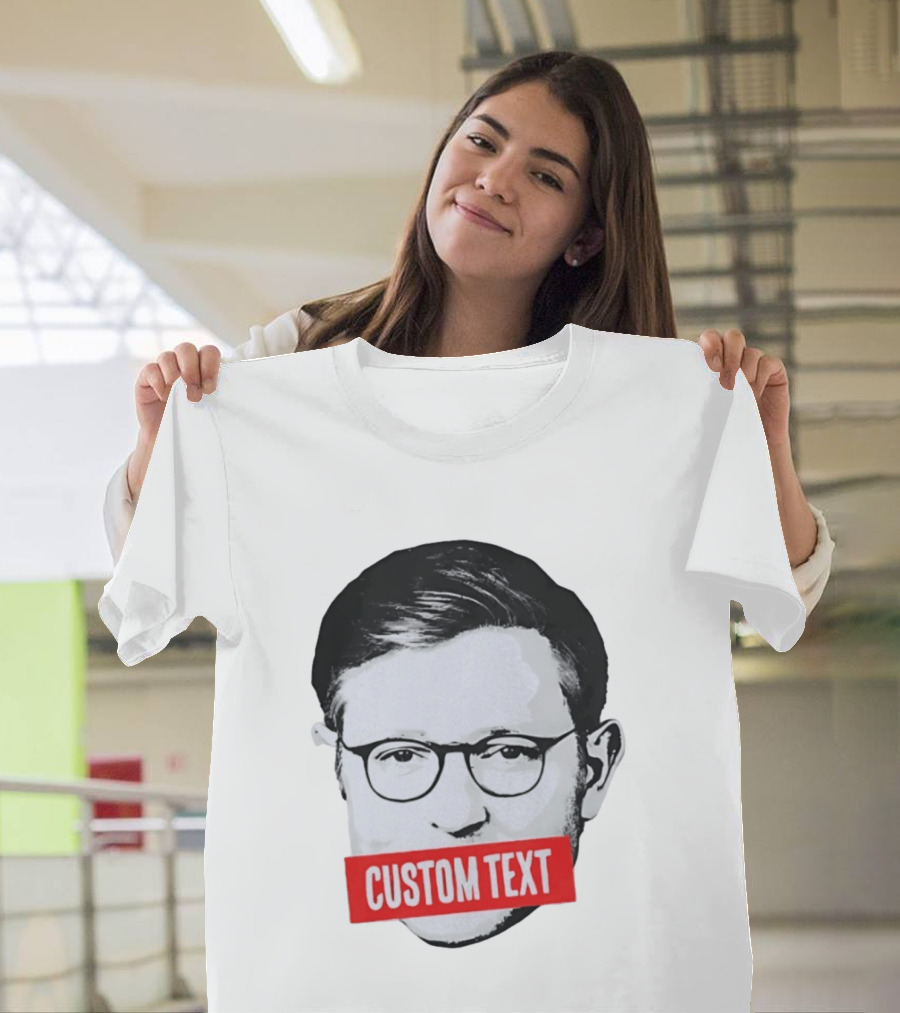 Mike Johnson Silenced Voice Custom Text Stencil T-Shirt