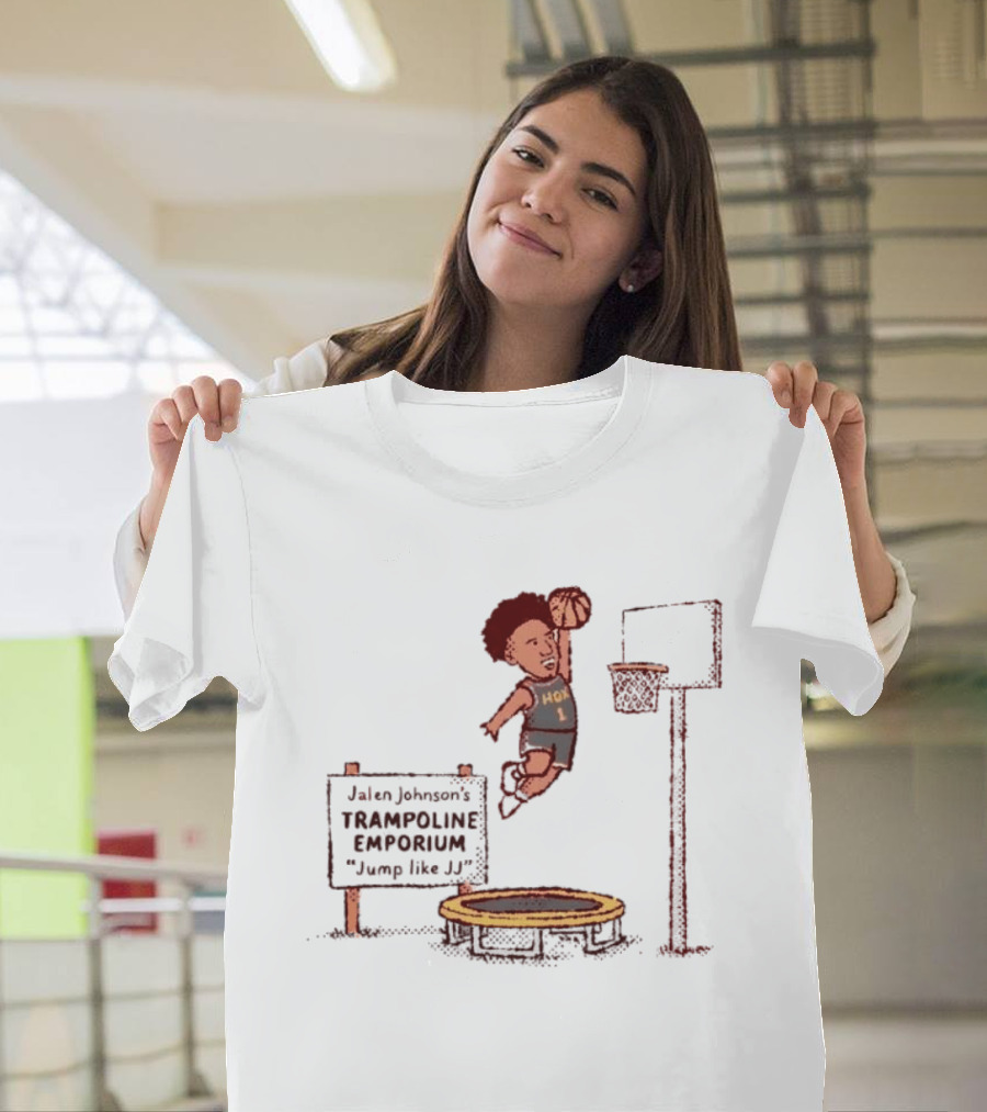 Jalen Johnson Trampoline Emporium Jump Like JJ Basketball Dunking HO1 T-Shirt
