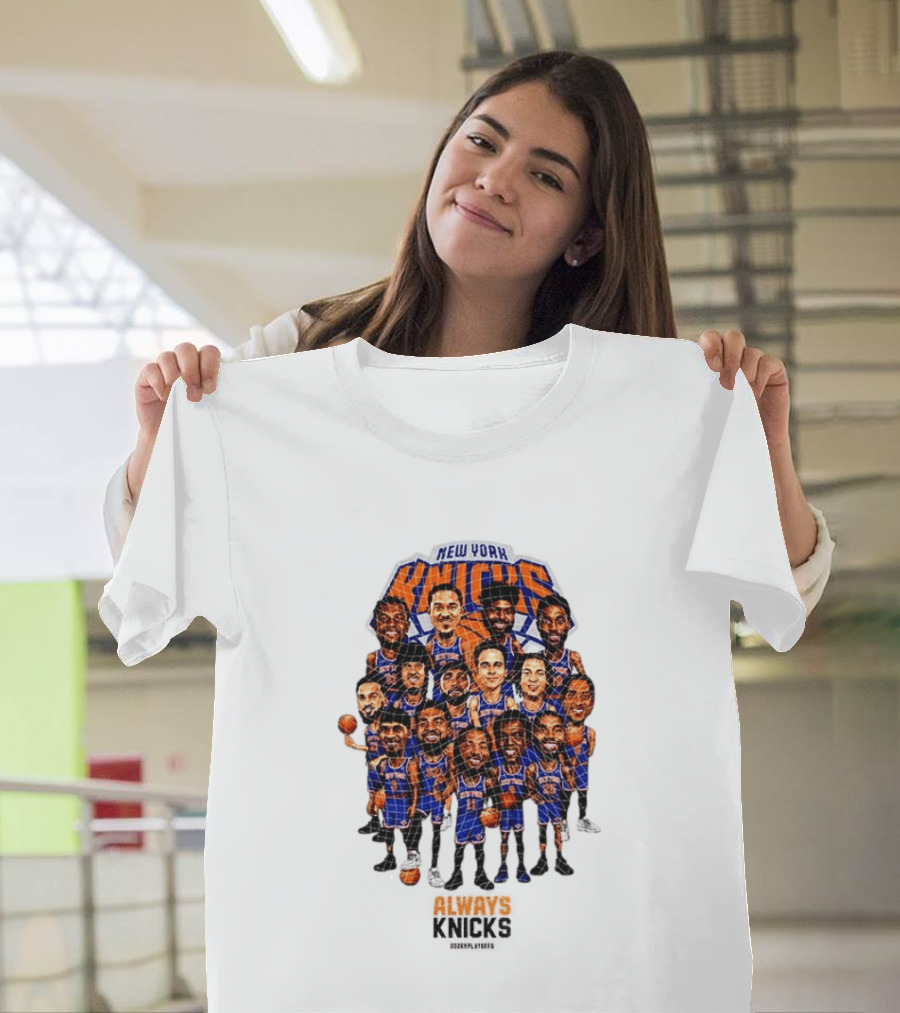New York Knicks Caricature Basketball Team 2026 Game Day Let's Go T-Shirt