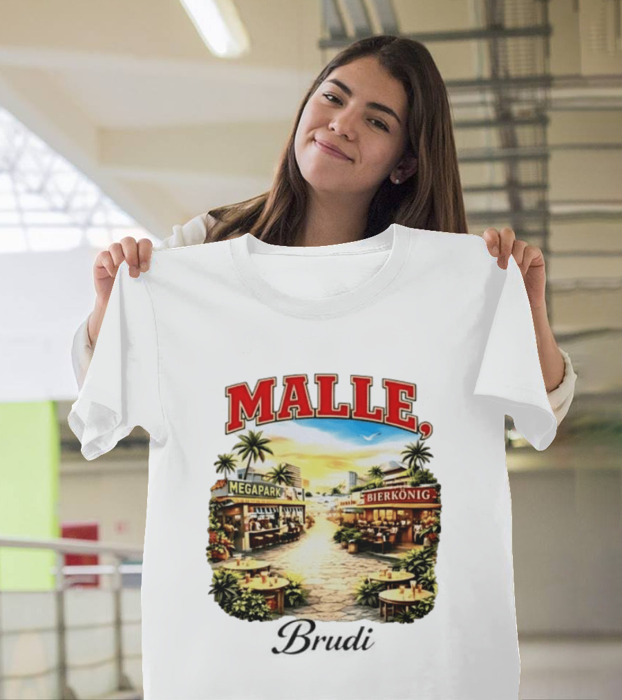 Malle Brudi Megapark Bierkönig Island Vibes Tropical Scene T-Shirt