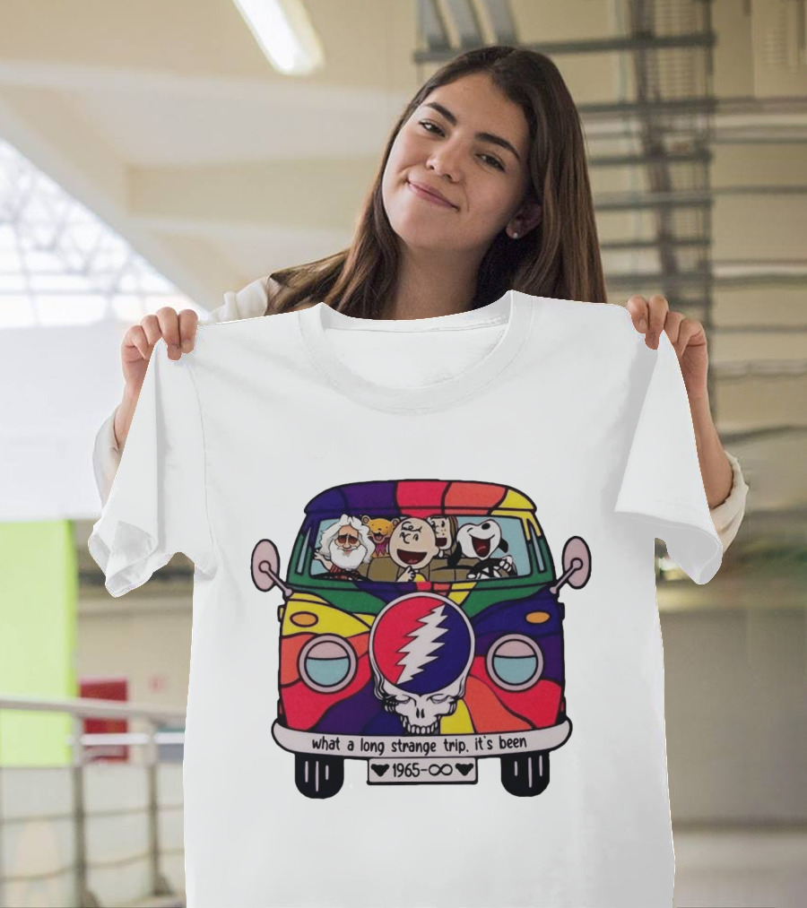 Snoopy Grateful Dead 1965 Psychedelic Bus What A Long Strange Trip It's Been T-Shirt
