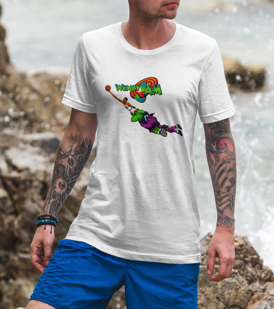 Wemby Jam Monstars Dunk 90s Basketball T-Shirt