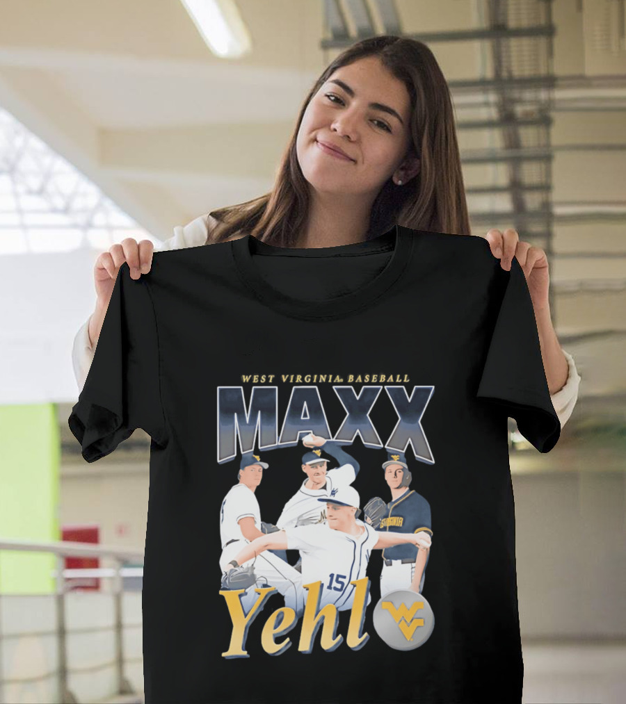 West Virginia Baseball Maxx Yehl WV Iconic Sports T-Shirt
