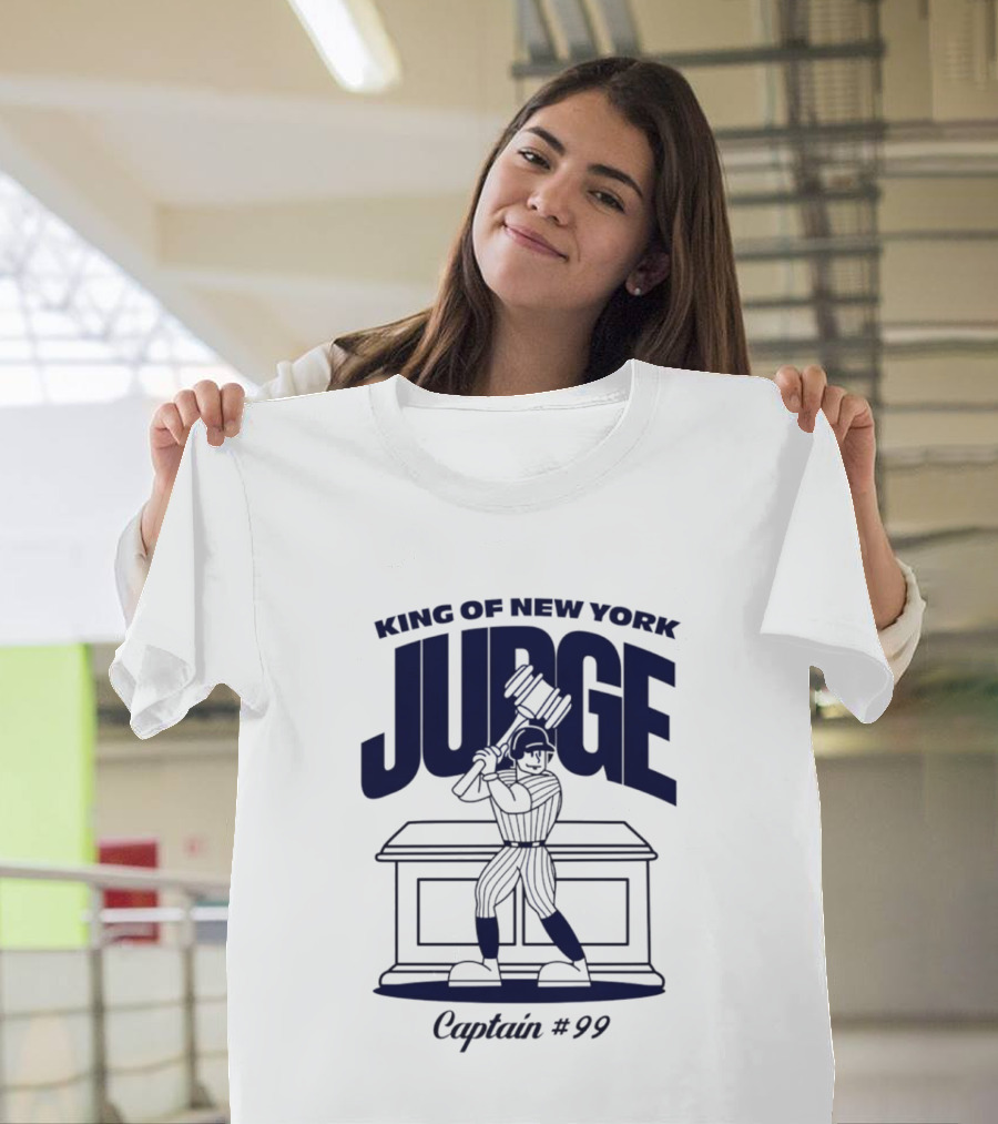 King Of New York Judge Captain #99 Toddler Yankees Superstar Cartoon T-Shirt