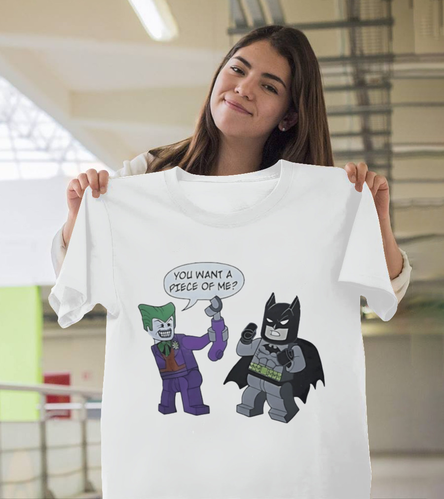 Lego Batman Vs Joker You Want A Piece Of Me Confrontation T-Shirt