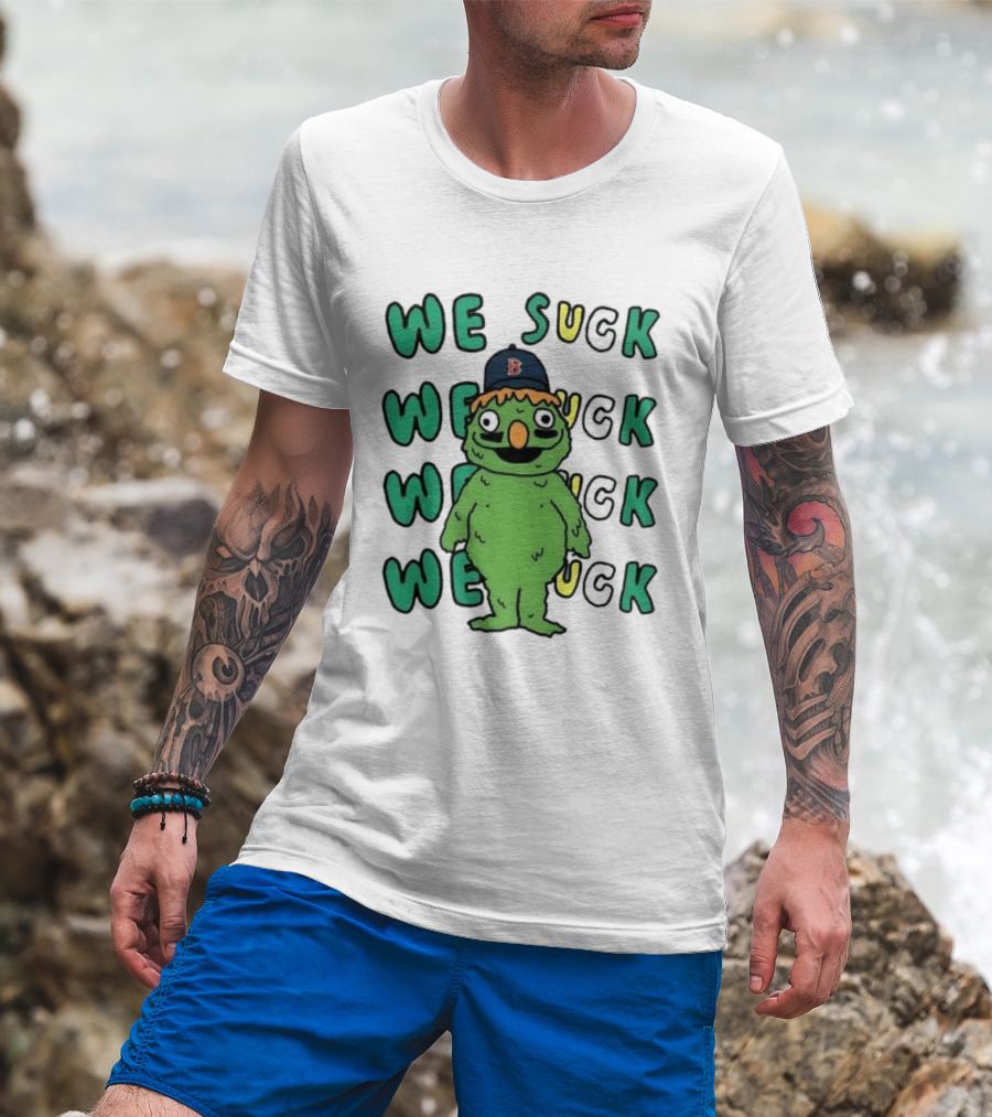 Boston Red Sox We Suck Mascot Fan Humor T-Shirt