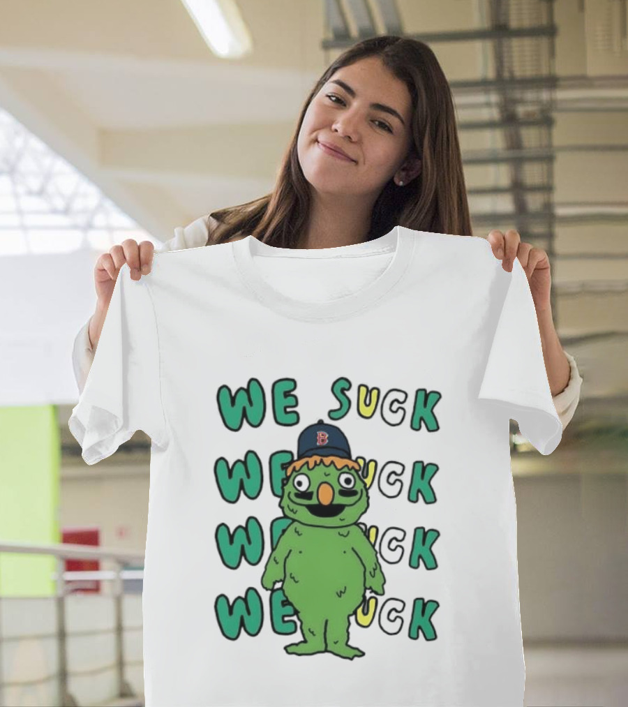 Boston Red Sox We Suck Mascot Fan Humor T-Shirt