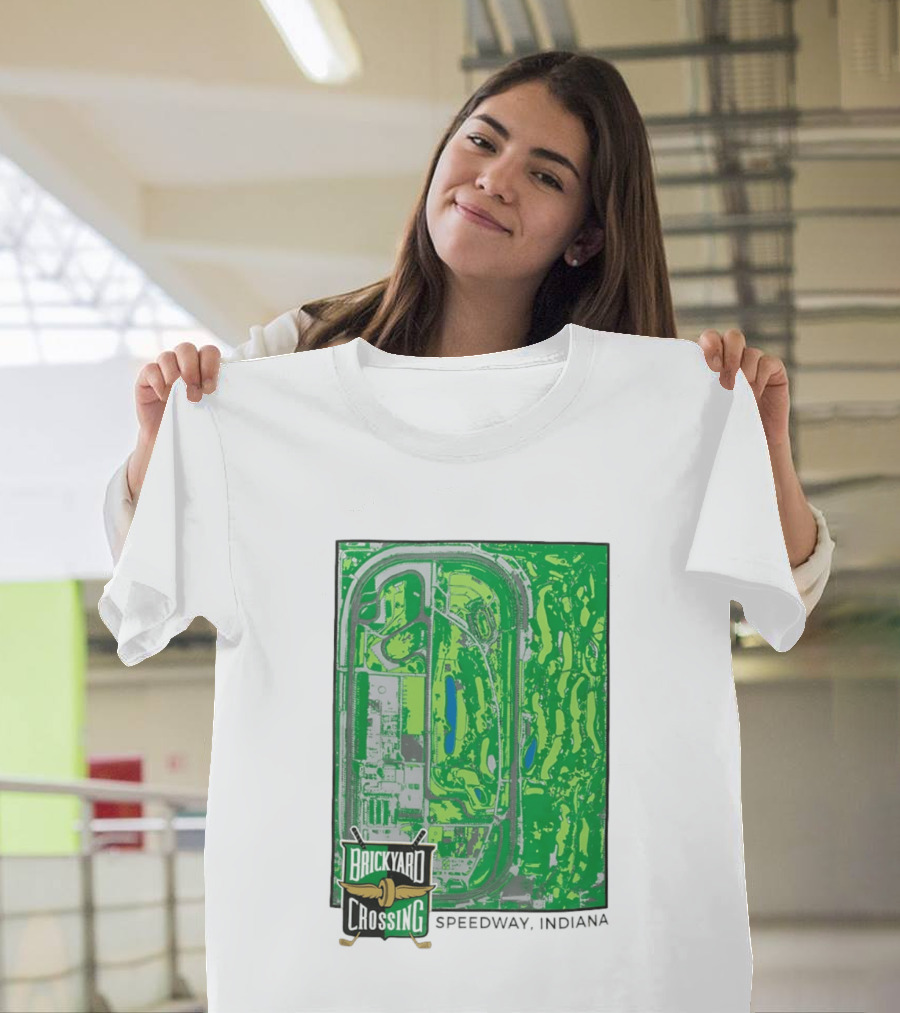 Brickyard Crossing Speedway Indiana Map Instant T-Shirt