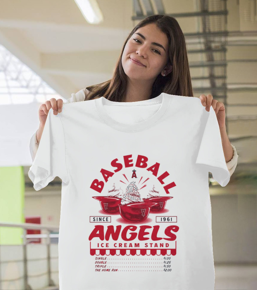 Baseball Angels Ice Cream Stand Since 1961 T-Shirt