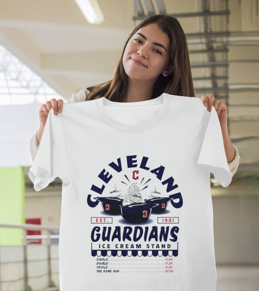 Cleveland Guardians Ice Cream Stand Est. 1901 Baseball Team Iconic Treats T-Shirt