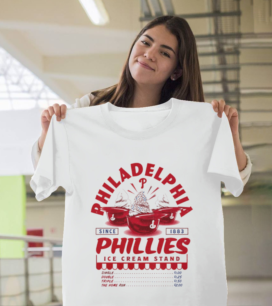 Philadelphia Phillies Ice Cream Stand Since 1883 T-Shirt