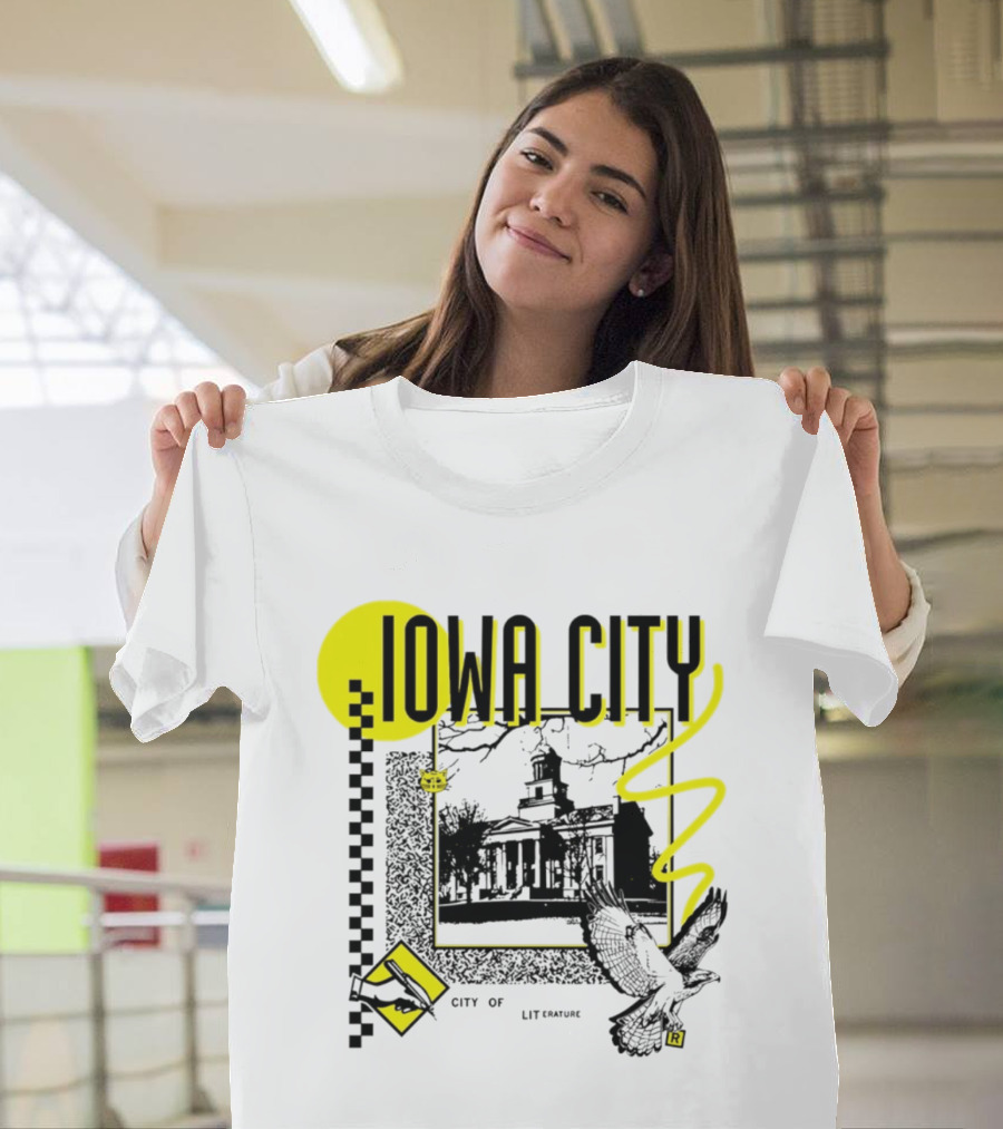 Iowa City University Old Capitol Literary Heritage Bird And Book T-Shirt