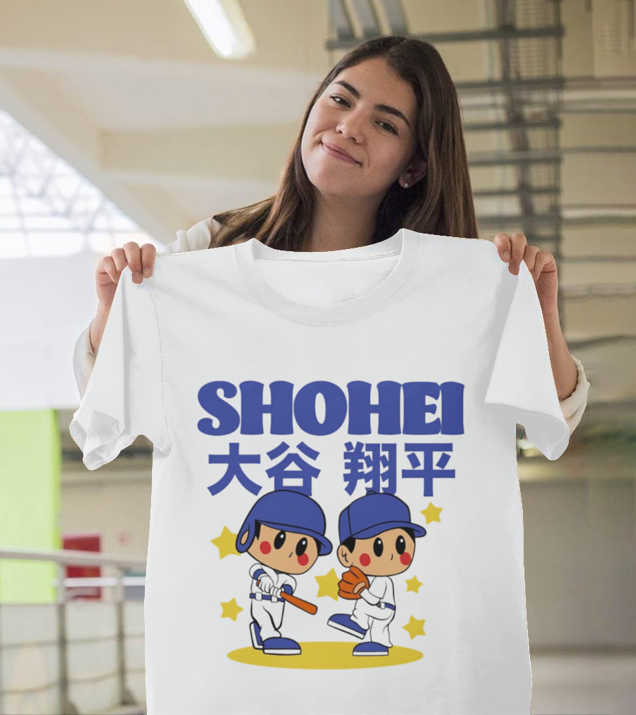 Shohei Ohtani Los Angeles Dodgers Superstar Cartoon Toddler T-Shirt