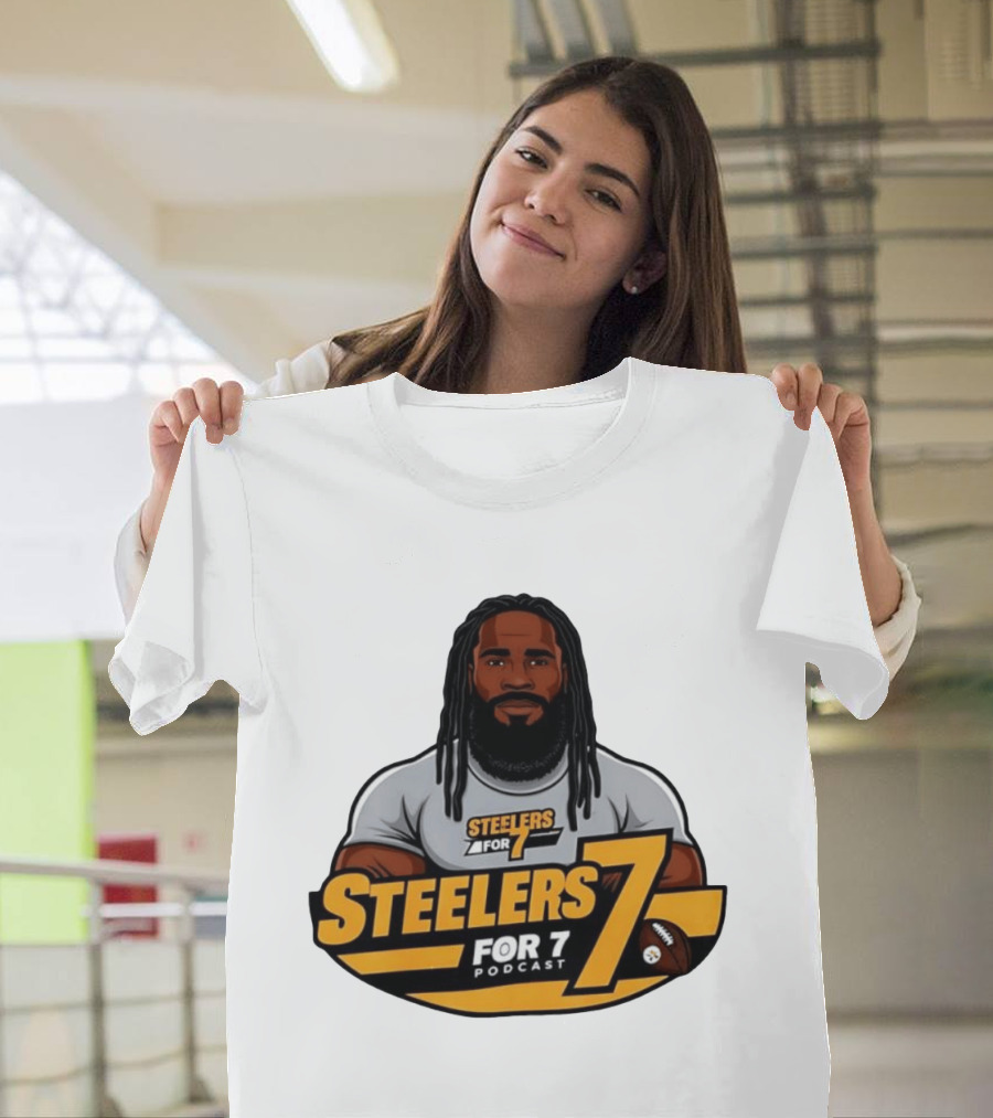 Steelers For 7 Podcast James Harrison Pittsburgh Steelers 7 T-Shirt