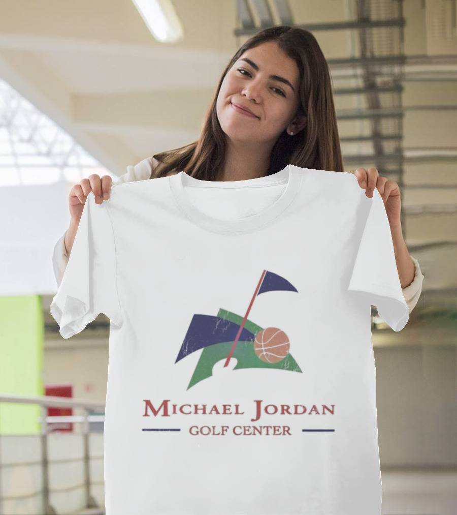 Michael Jordan Golf Center Iconic Flag And Basketball T-Shirt