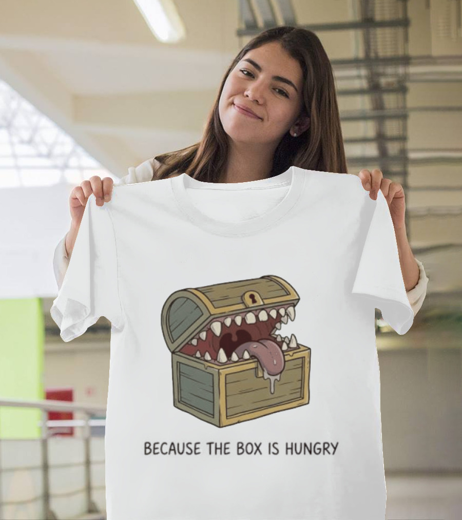Mimic Chest Monster Because The Box Is Hungry Dungeons And Dragons Fantasy Gaming Creature T-Shirt