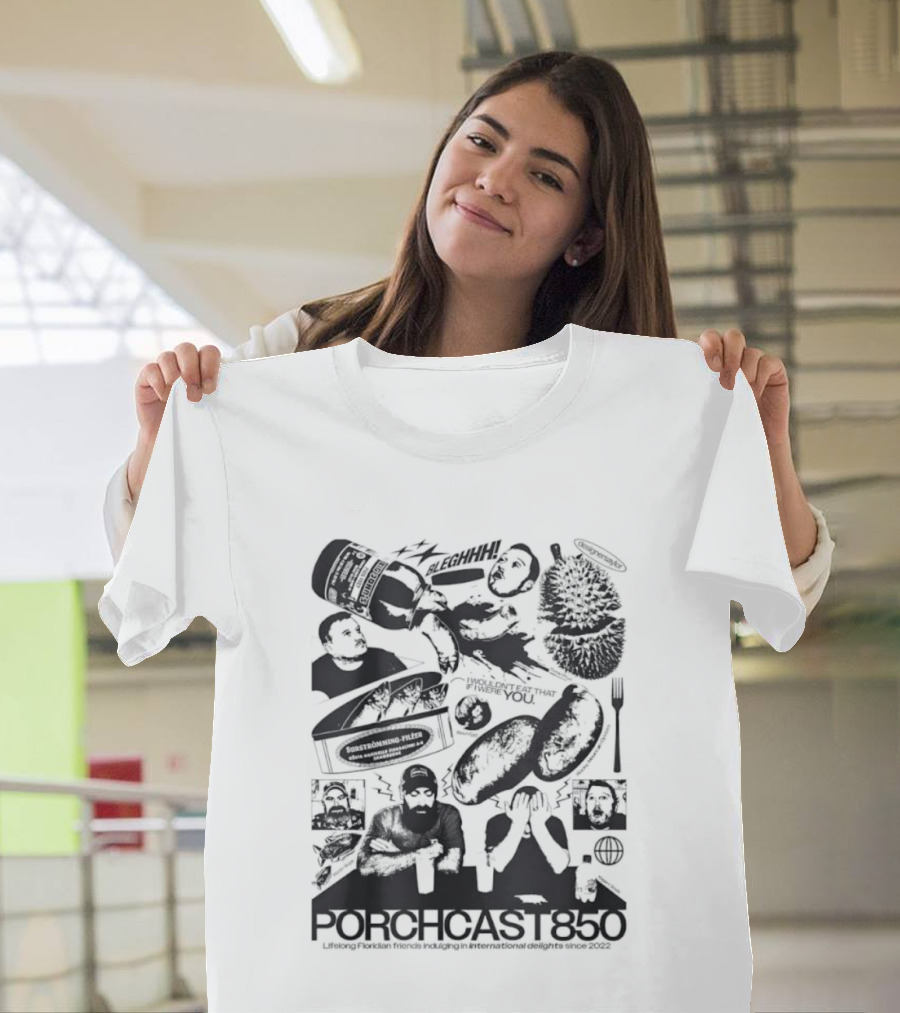 Porchcast850 Lifelong Floridian Friends Indulging In International Delights Since 2022 T-Shirt