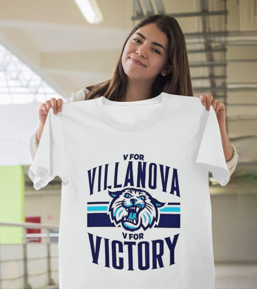V For Villanova V For Victory Wildcats T-Shirt