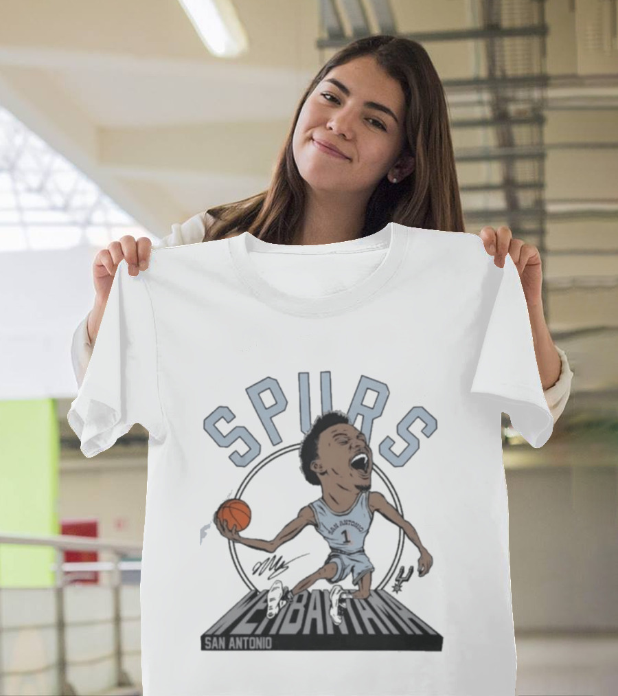 Victor Wembanyama San Antonio Spurs Basketball Caricature T-Shirt