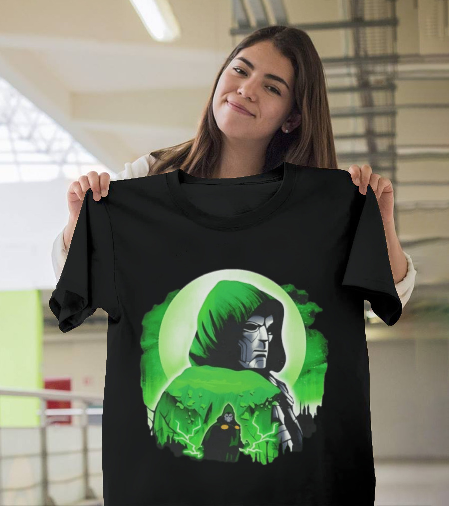 Doctor Doom Green Hooded Emperor Power T-Shirt