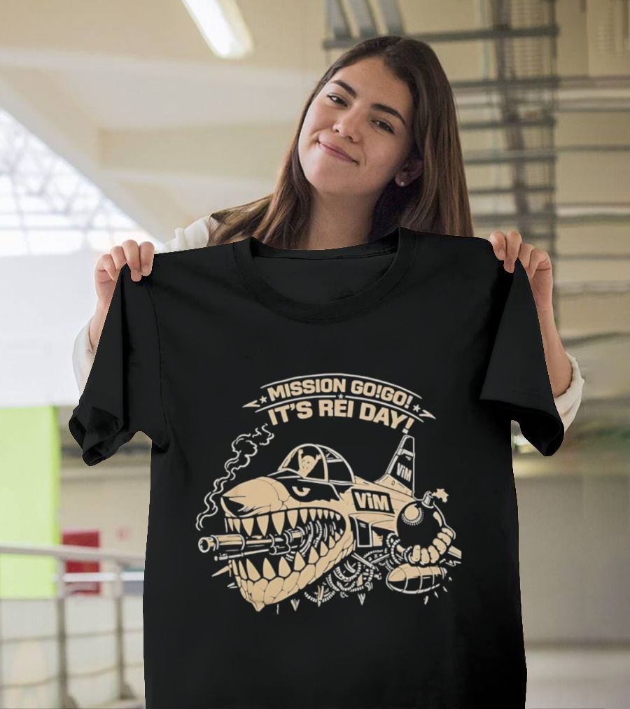Mission Go Go It's Rei Day VMI Airplane T-Shirt