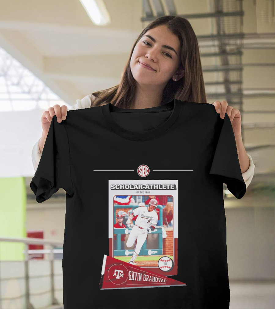 Texas A&M Gavin Grahovac SEC Scholar Athlete Baseball 2026 T-Shirt