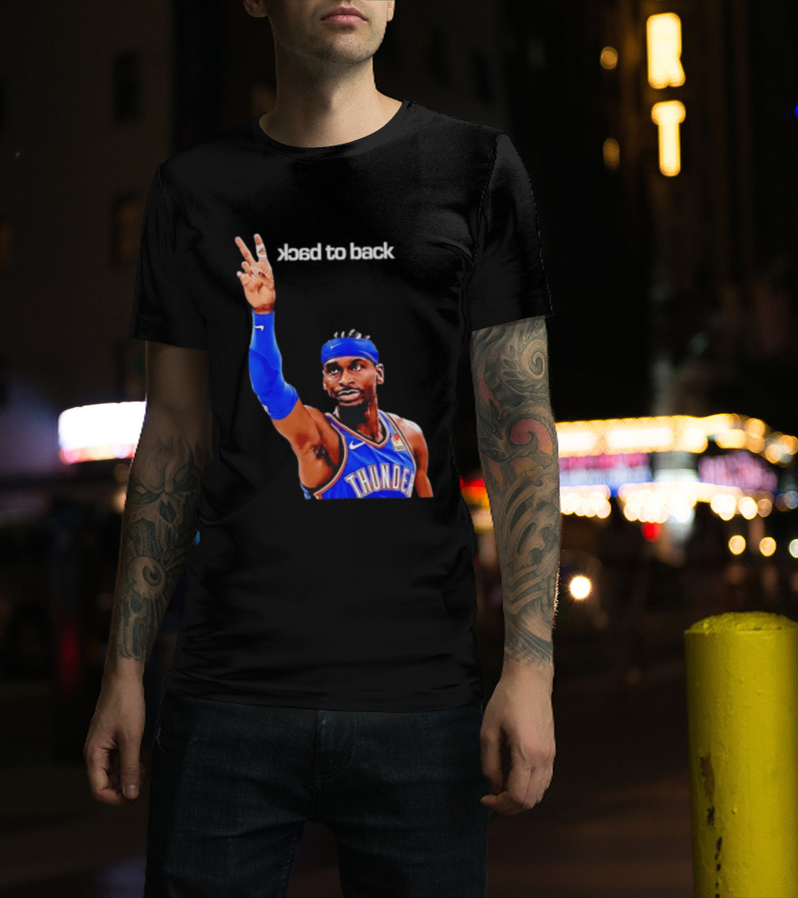 Shai Gilgeous Alexander Back To Back 2025 26 Kia NBA MVP Thunder T-Shirt
