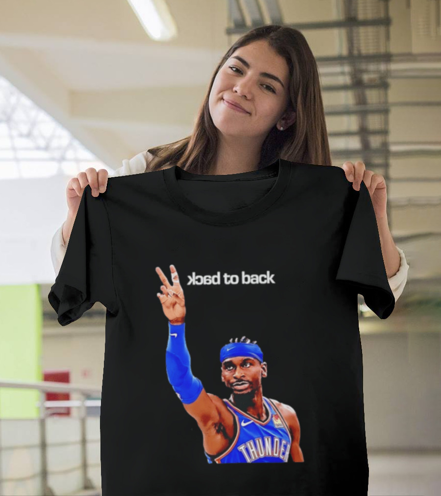 Shai Gilgeous Alexander Back To Back 2025 26 Kia NBA MVP Thunder T-Shirt